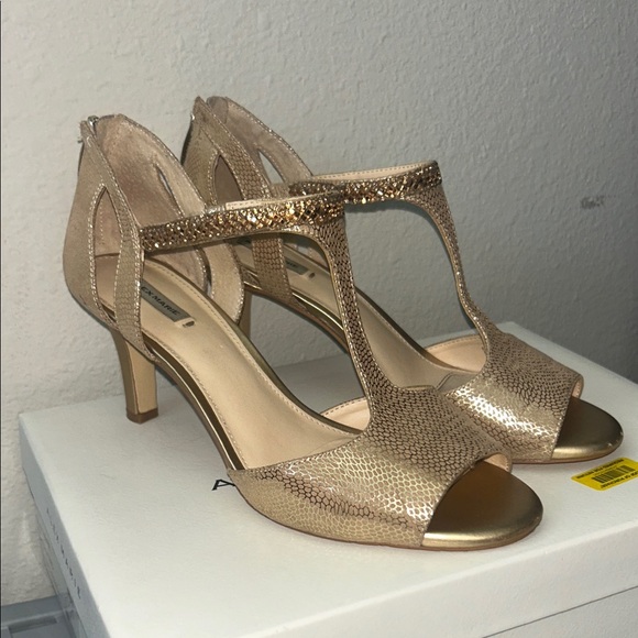 Alex Marie Shoes - Alex Marie Shimmering Gold Heels